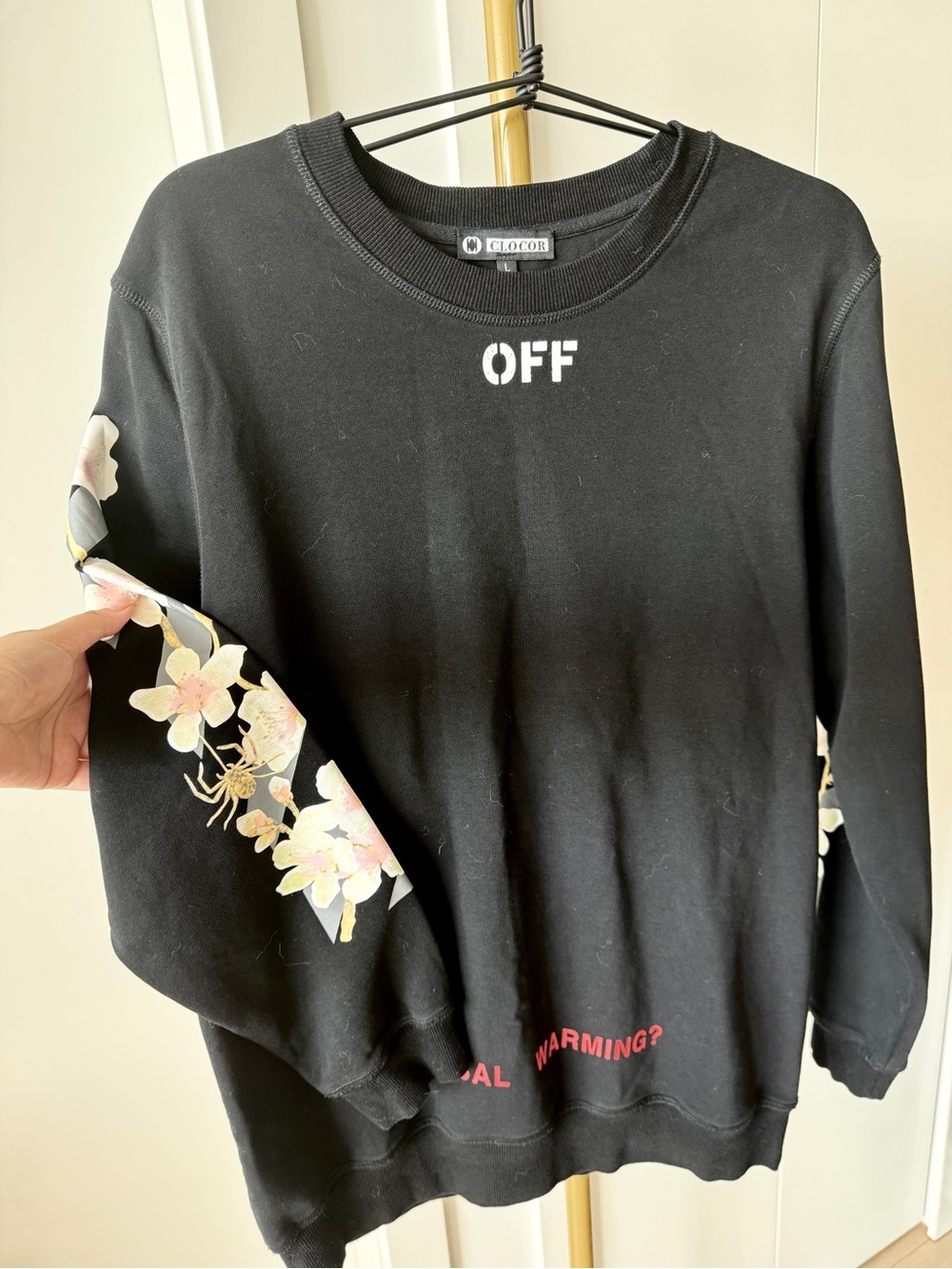 OFF Black Floral Graphic Women’s Sweatshirt